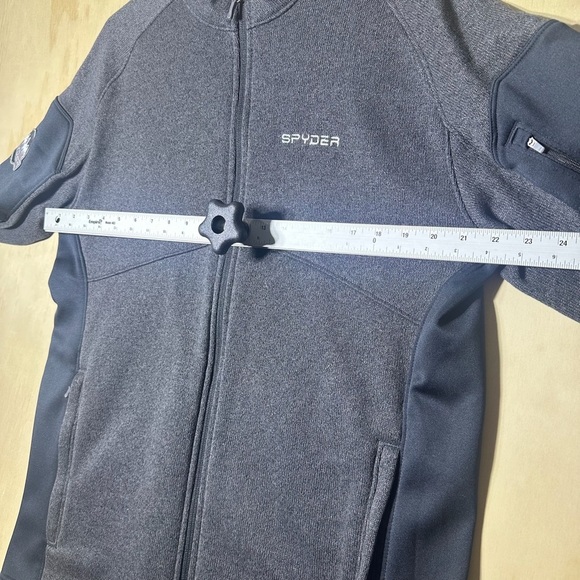 SPYDER Men's Empire Full Zip Fleece Jacket Lined Pockets Gray XL - Picture 6 of 11